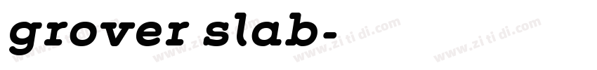 grover slab字体转换